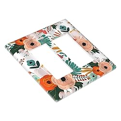 Rustic Floral Boho Colorful Flower 2 Gang Rocker