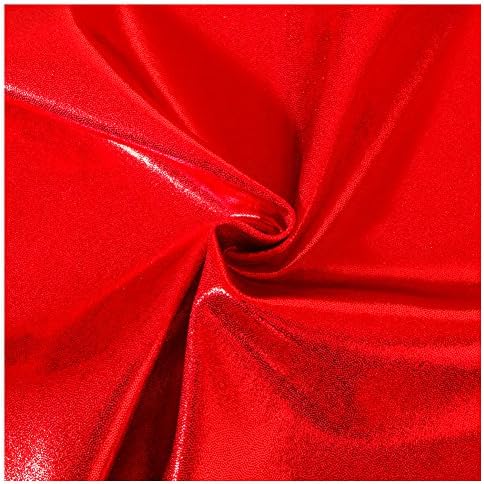 5-Yard Lot Red Fog Foil Poly/Spandex Fabric