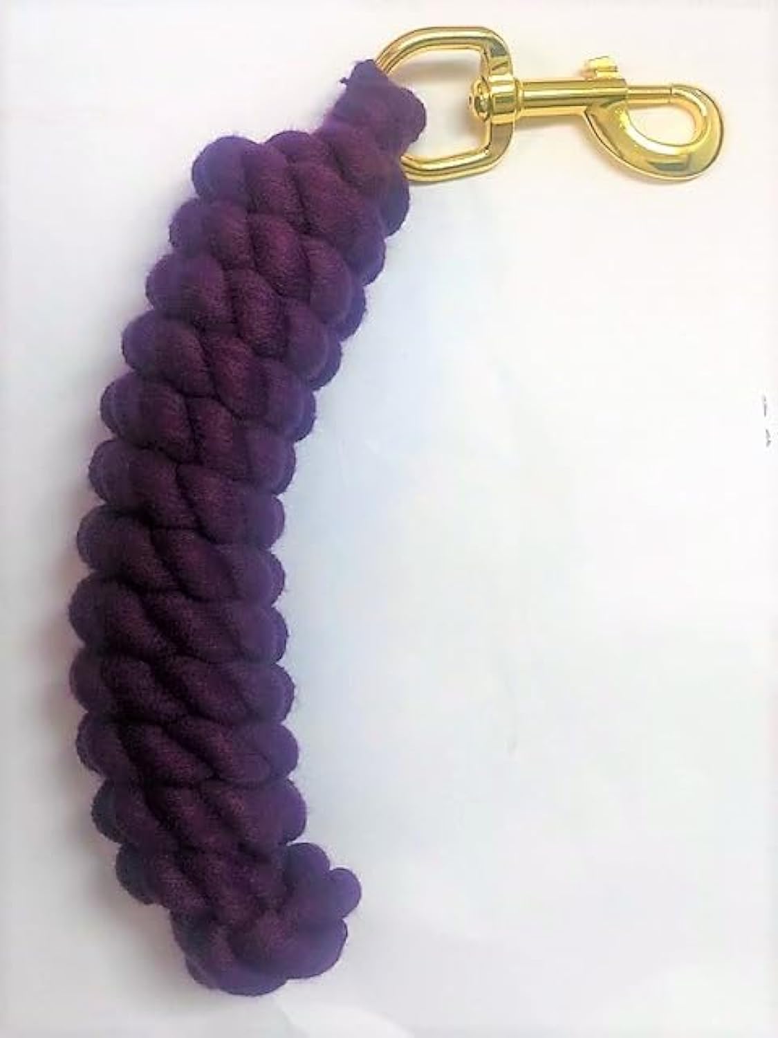 Horse/Pony Cotton Lead Rope with Brass Clip 1.8m (Purple)