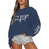 Kelxjia Graphic Crewneck Sweatshirts for Women Funny Printed Sweatshirt Oversized Inspirational Shirts Pullover Trendy Tops