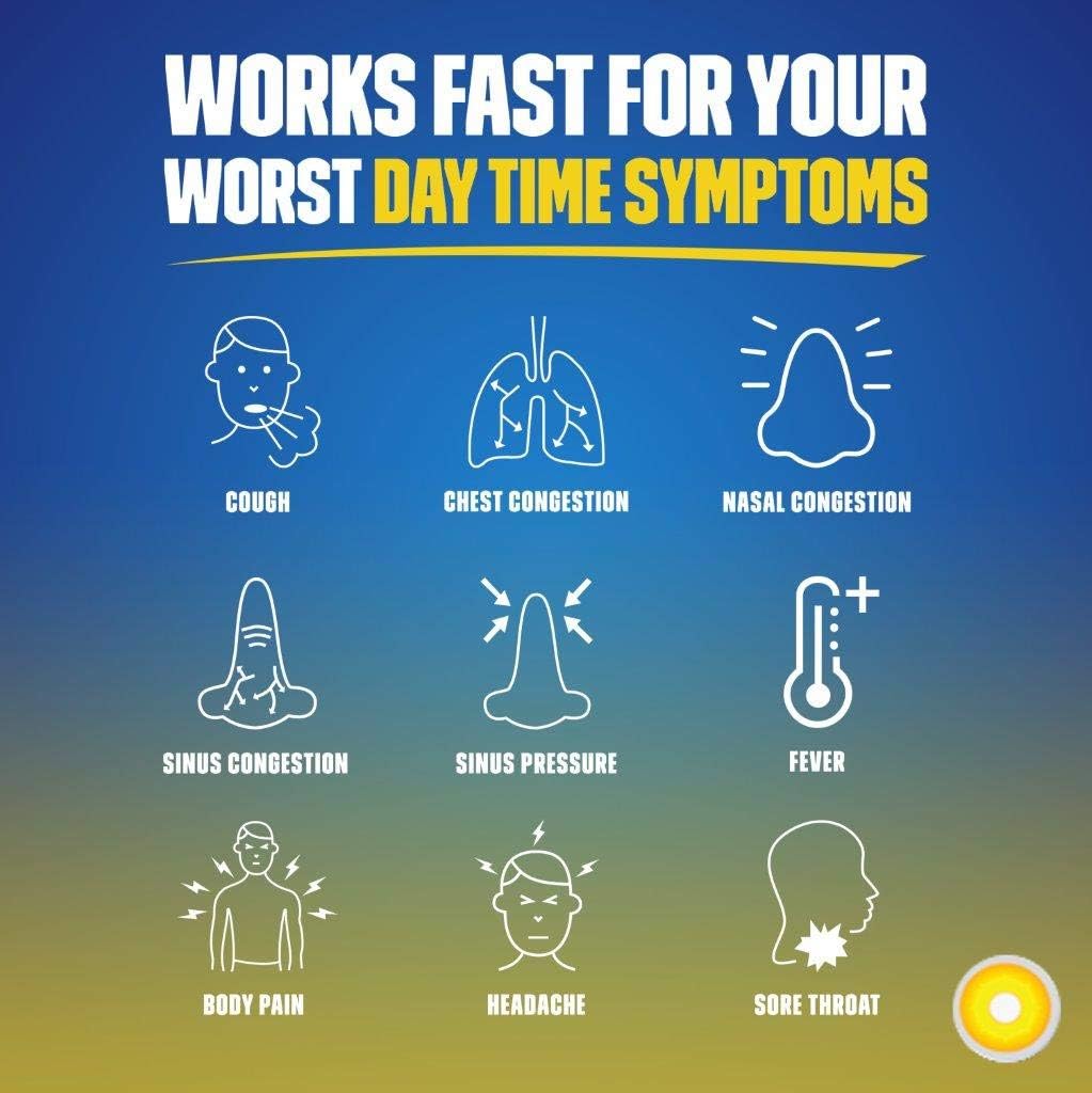 Mucinex Fast-Max Day Time Cold & Flu and Night Time Cold & Flu Liquid Medicine, 12 fl oz, Maximum Strength All in One Multi Symptom Relief for Congestion, Sore Throat, Headache,Cough and Reduces Fever: Health & Personal Care
