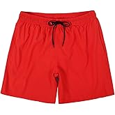 MADHERO Mens Swim Shorts 4 Way Stretch Short Bathing Suits Swim Trunks Mesh Liner