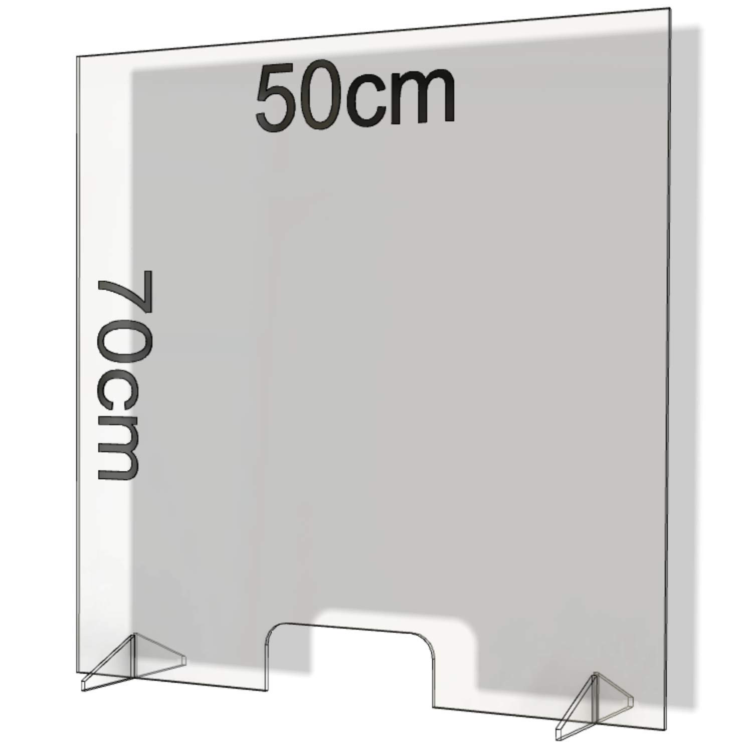 Perspex Spit Protection 50 x 70 cm Virus Protection Cough Protection Sneezing Protection Counter Top Table Top (50 x 70)