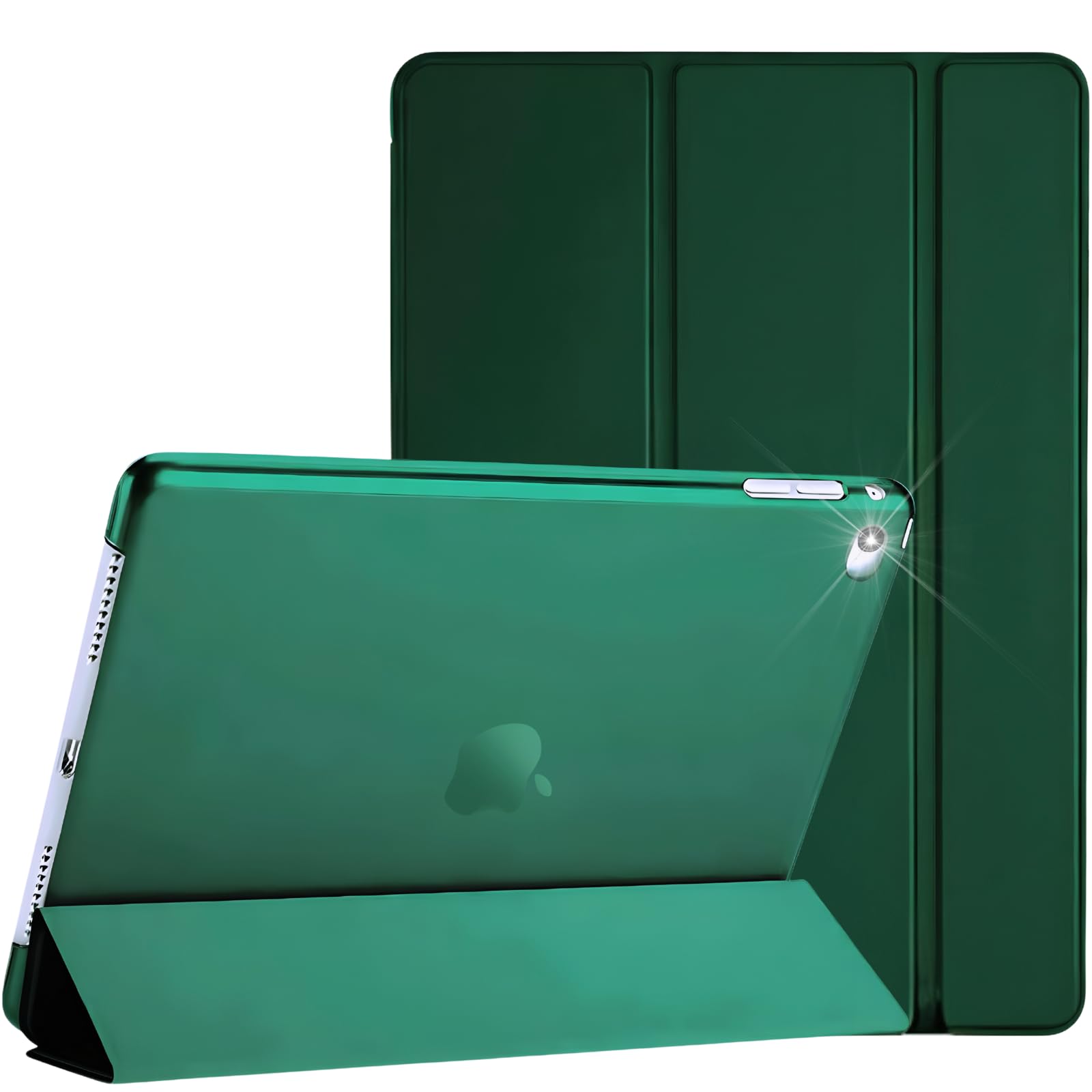 TwoStop for iPad 9.7 Inch Case iPad 5th(2017) / iPad 6th(2018) / Air1 (2013) / Air2 (2014) Generation, Auto Wake/sleep, Model No.A1822_A1823_A1893_A1954_A1474_A1475_A1476_A1566_A1567 (Emerald Green) — image 1
