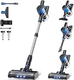VOKENE Cordless Vacuum Cleaner, 8 in 1 Powerful Suction Lightweight Vacuum Cleaner for Home, LED Display, 3 Suction Modes, 45Mins Detachable Battery Vacuum for Hard Floor Carpet Pet Hair
