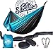 Camping Hammock With Nylon Straps And Carabiners By Silverton | Highest Quality Portable & Durable 210T Nylon Rated For 450 lbs. & Can Be Used To Doublenest - Great for Backpacking The Great Outdoors
