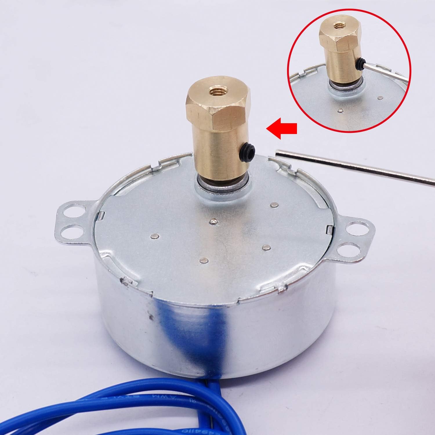 TWTADE 2PCS Electric Synchronous Synchron Motor Turntable motor Metal AC 100~127V 50/60Hz 4W 5-6RPM CW/CCW with 7mm Flexible Coupling Connector TYC-50 - - 