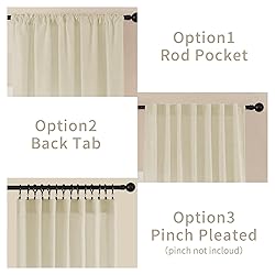 Joydeco Linen Curtains 90 Inch Length 2 Panel