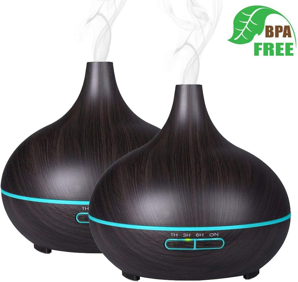 Essential Oil Diffuser, ZEPST Aroma Essential Oil Diffuser,300 Milliliter Ultrasonic Cool Mist Air Humidifier with 7 Color LED Lights, Waterless Auto-Off,Fragrance Diffuser for Yoga/Spa/Baby Room