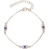 Gold Evil Eye Anklet for Women, Adjustable Boho Evil Eye Anklet Bracelet Waterproof Dainty Summer Beach Jewelry Present for Her