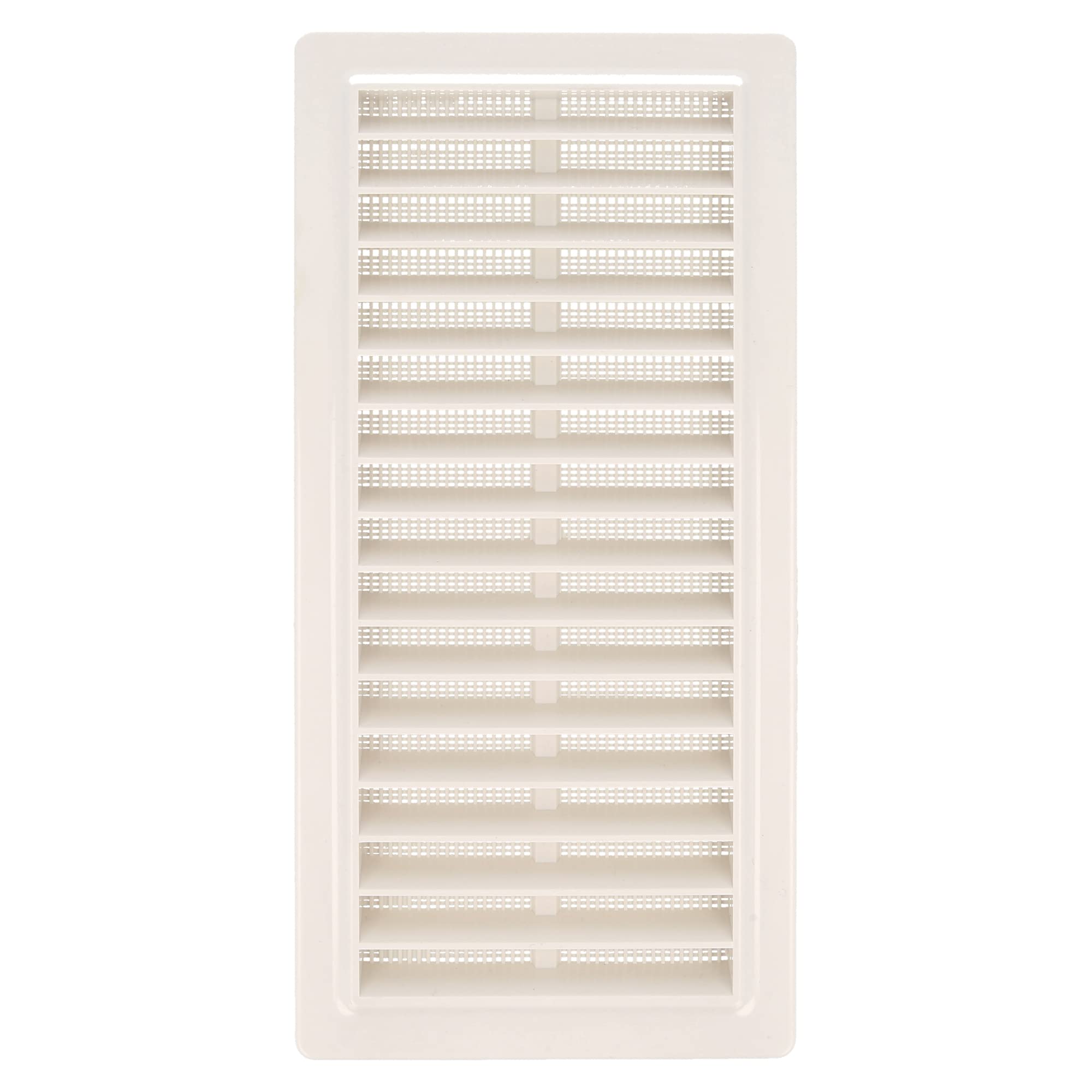 Amig - Rectangular Plastic Grille with Mosquito Net | Ventilation Grilles for Air Outlet | Ideal for Kitchen and Bathroom Ceiling | Dimensions: 200 x 120 mm | Colour: White