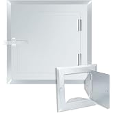 Yaocom 1 Pack 8" x 8" Steel Chimney Cleanout Door Fireplace Door, Silver | Chimney Cleanout Door, with Secure Closing Clasp Design, for Ashes Indoor Outdoor Wall Chimney
