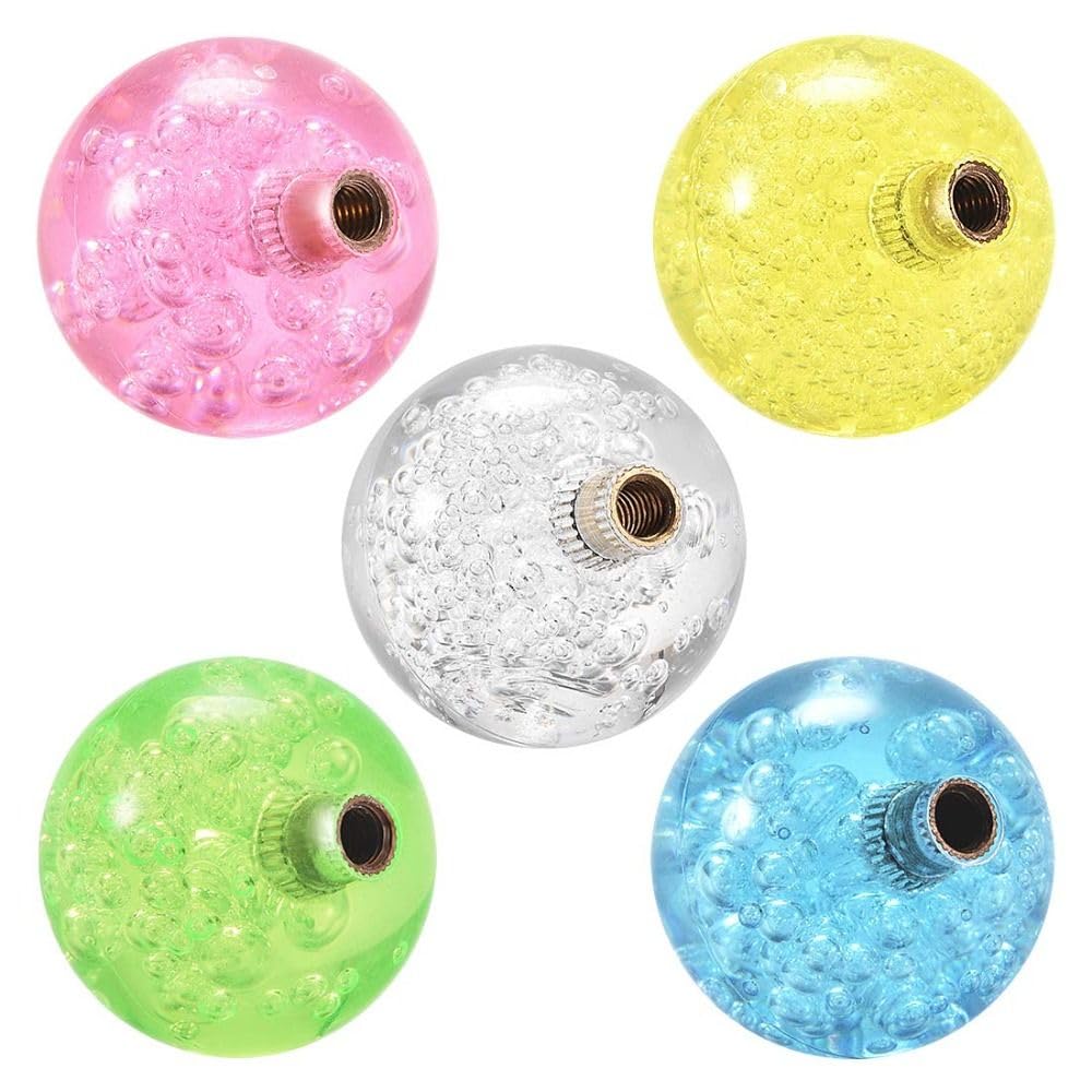 iuniq 5 Pcs Joystick Ball Top Handle 35mm 5 Colors Round Topball Handle Crystal Rocker Ball Joystick Replacement Arcade Game DIY Kit
