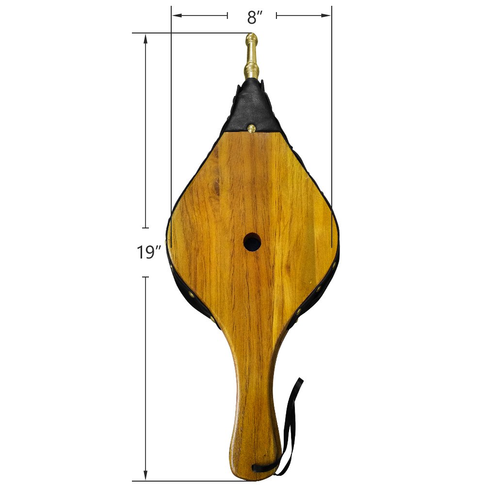 Fireplace Bellows Large Wood Air Blower Leather Fire Bellow Cast Nozzle