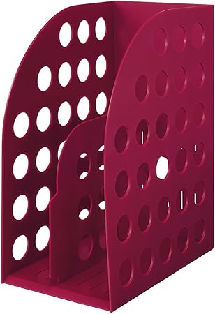 Amazon プラス ファイルボックス 仕切り付 縦 背幅150mm 6 レッド ボックスファイル 文房具 オフィス用品