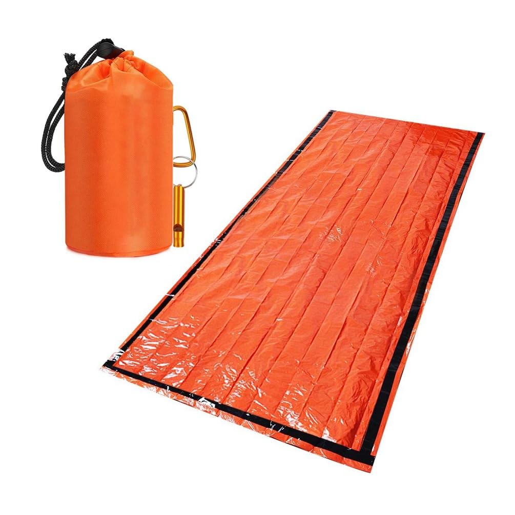 Dreneco Survival Sleeping Bag Emergency Bivvy Bag Waterproof Emergency Rescue Blanket for Outdoor Camping, Hiking (Orange)