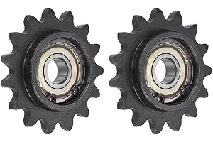 uxcell #35 Chain Idler Sprocket, 10mm Bore 3/8" Pitch 15 Tooth Sprocket Tensioner, C45 Carbon Steel 35 Roller Chain Sprocket 