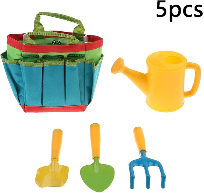 5 Pcs Kids Gardening Set Toddler Garden Tool Set Outdoor