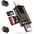 SD Card Reader, QimKero Dual Connector USB 2.0/USB-C Memory CardReader Adapter, [Card not Included], Compatible for SD/Micro SD/SDHC/SDXC/MMC, MacBook Pro/Air, Chromebook Galaxy S21, S22/ iPhone 15