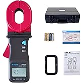 ETCR ETCR2000A Digital Clamp Ground Earth Resistance Meter Tester 500&Omega; | Non-contact clamp-on design enables fast loop resistance measurement without disconnecting ground wires, with 55mm&times;32mm jaw
