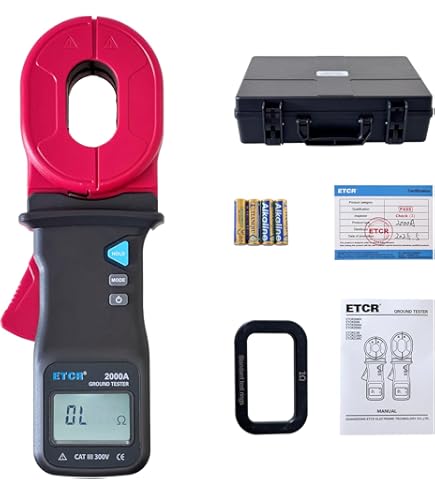 ETCR ETCR2000A+ Clamp On Digital Ground Resistance Meter Tester