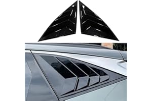 BOYOUS 2PCS ABS Compatible For Hyundai 2022-2025 Tucson Car Auto Exterior Sport Style Side Air Vent Cover Accessories Rear Side Window Louvers, Not Fit N Line (Bright Black)