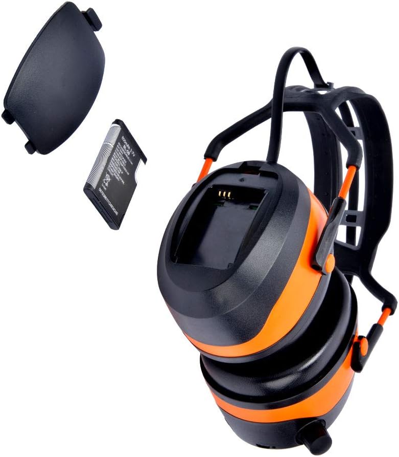 Safety Ear Muffs with Bluetooth Radio, Industry Hearing Protection Ear Muffs, Lawn Mowing Headphones, Wireless Noise Cancelling, NRR 29dB Earmuffs Ear Protector - - 