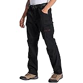 Mens Ripstop Cargo Work Pants with 13 Pockets Tactical Water Resistant Breathable Hiking Construction Pants