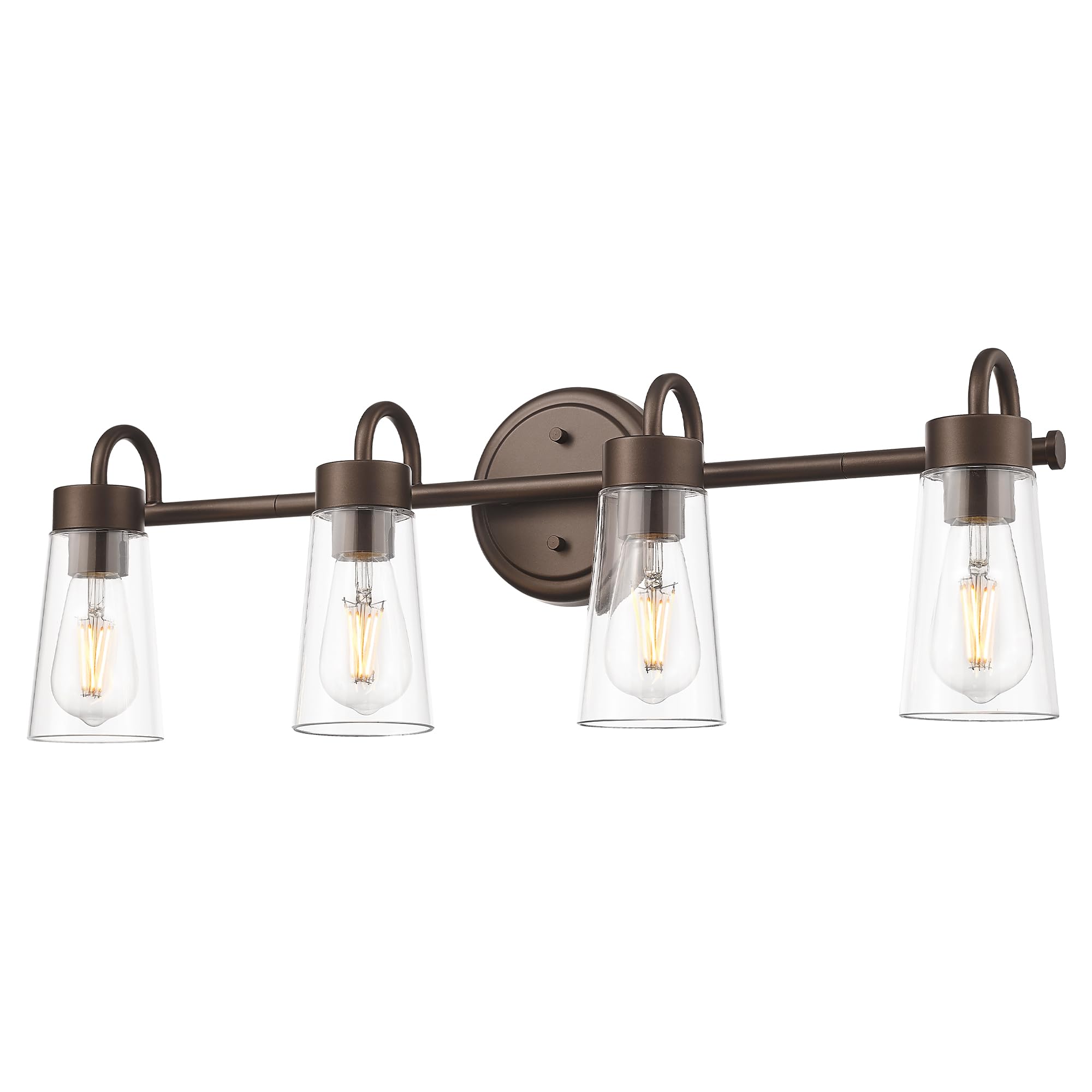 Photo 1 of zeyu Modern Vanity Lighting Fixtures, 4 Light Fixtures for Bathroom Above Mirror, Oil Rubbed Bronze Finish with Clear Glass, ZTH108B-4W ORB
