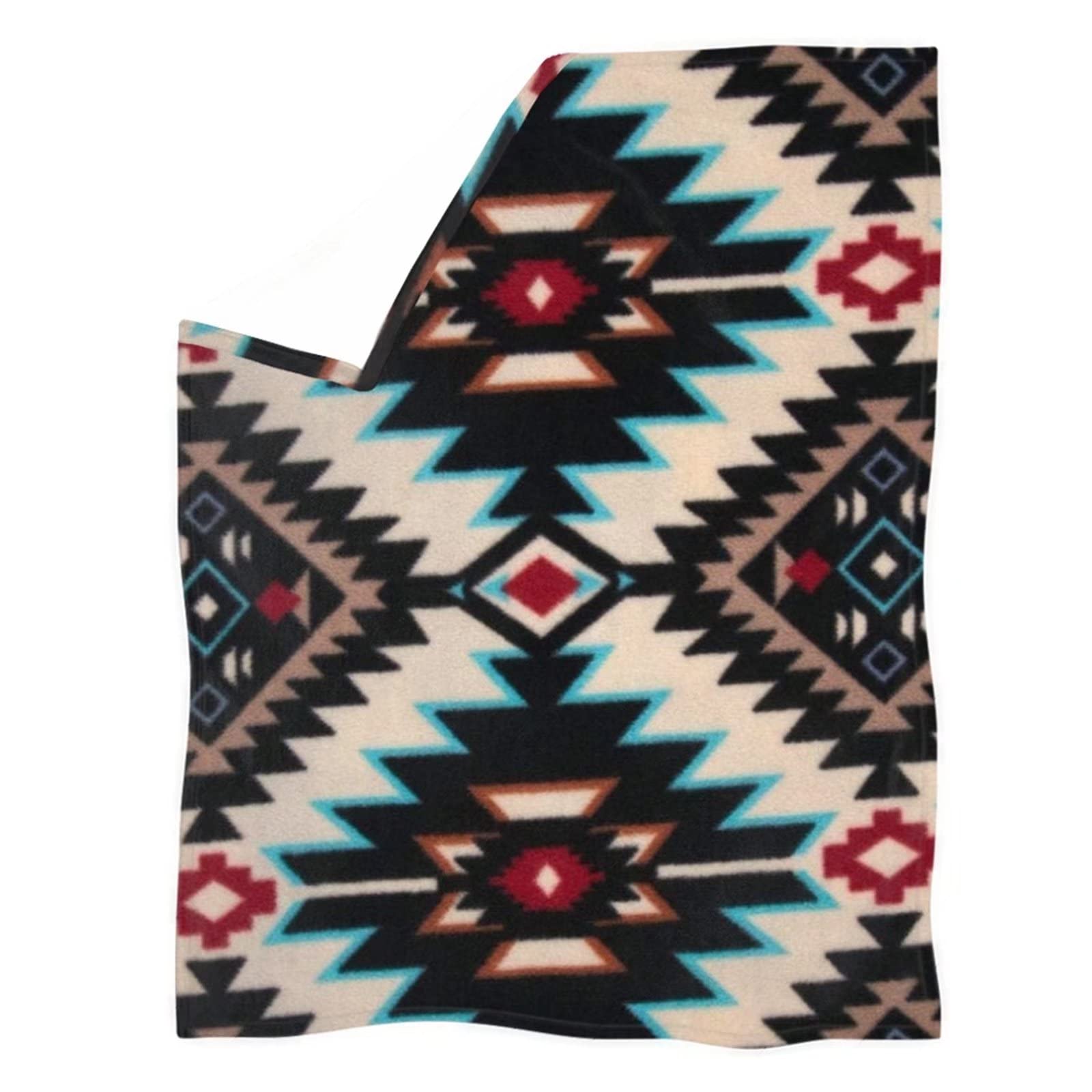 Jndtueit Bohemian Tribal Ethnic Print Flannel Fleece Plush Throw Blanket for Bed,Sofa,Southwestern Aztec Native Navajo Bedding Blanket for Kids