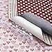 David accessories Heart Love Printed Faux Leather Sheets Chunky Glitter Fabric Crafts 6 Pcs 7.7