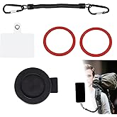 Magnetic Belt Clip for Phone, Backpack Strap Magnet Clip Phone Belt Mount Holder with Safety Strap for Climbing Running Traveling Outdoor Activities Accessories