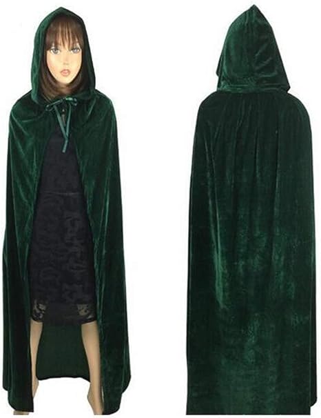 Amazon Co Jp 女性男性用アダルトエルフの魔女ロングカーニバルハロウィンマントフードとマントハロウィンコスチューム Color Green Size S ホーム キッチン