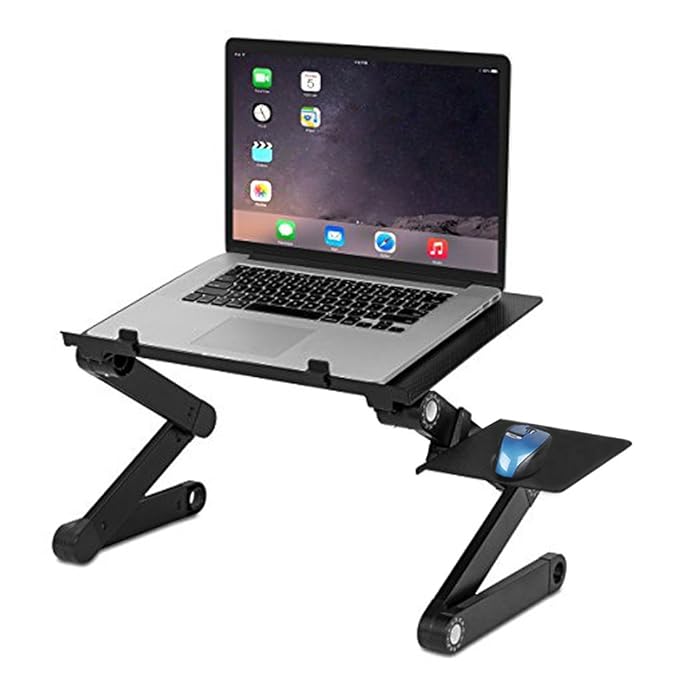 Portable Laptop Stand Table with Mouse Pad Side Mount