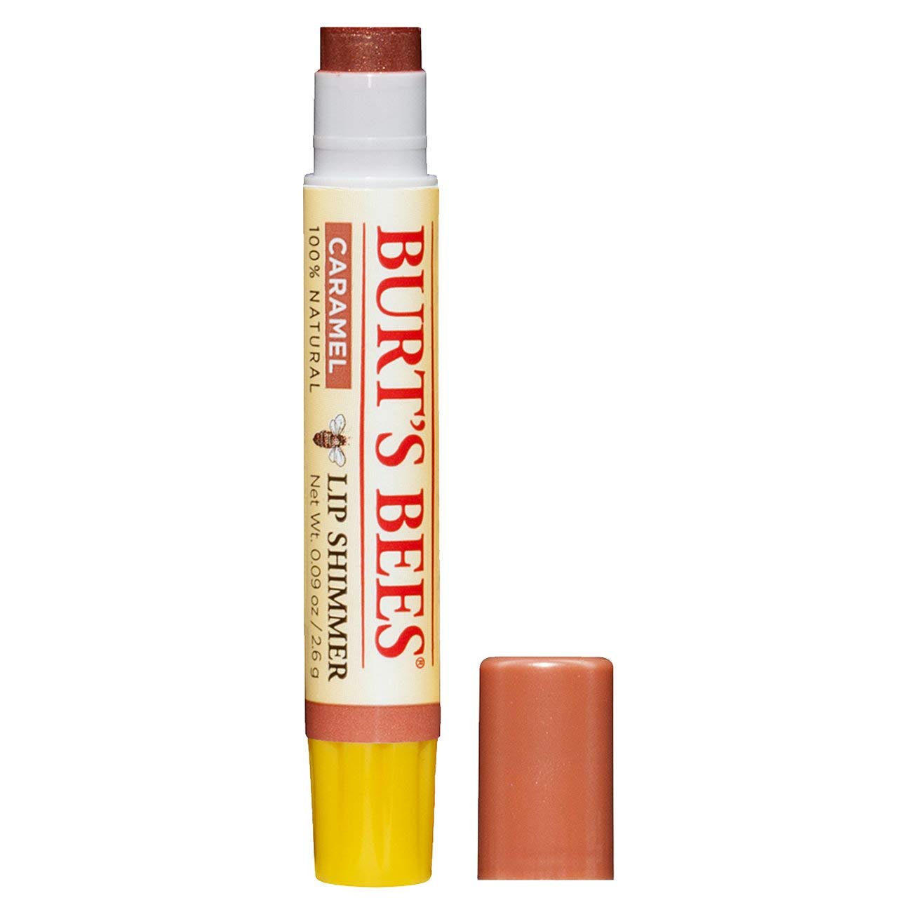 Burt's Bees 100% Natural Moisturising Lip Shimmer, Caramel with Shea Butter, Beeswax and Vitamin E, 2.6g — image 1