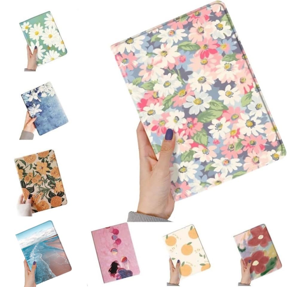 Floral Case for iPad Mini 6th Generation 8.3 inch Case Flower Pattern Cute Slim Leather Folio Smart Cover with Pencil Holder Auto Sleep/Wake