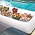 ShineMe 2 pcs Inflatable Ice Serving/Salad Bar Tray Food /Drink Holder Fruit Plate Kitchen Cooler Bin for Summer Pool Party Buffet/Table/Water BBQ/Picnic