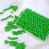 Jabrand 360pcs Glass Beads Bulk, 8mm Glass Beads for Barcelet and Jewelry Making DIY Crafts (Green)