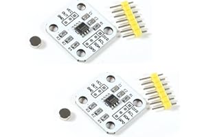 Liyquint 2pcs High Precision AS5600 Magnetic Encoder 12bit,High Precision Magnetic Induction Angle Measurement Sensor Module 