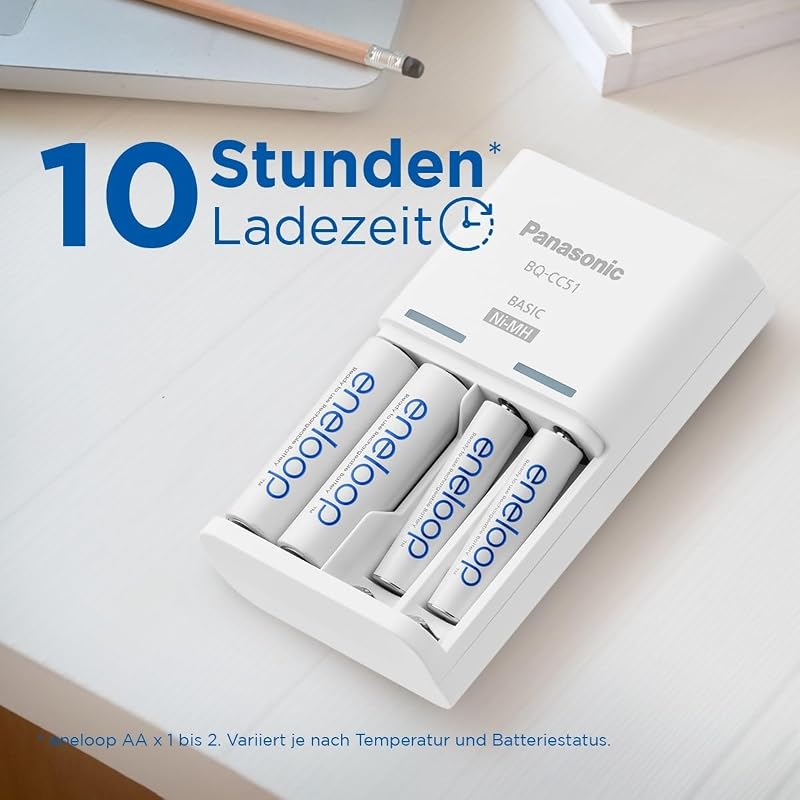 Basis-Ladegerät für 2 oder 4 AA/AAA NI-MH-Akkus