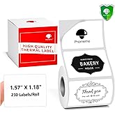Phomemo M110 Labels-Sticker Labels for M110/M220/M100/M221/M250/M260 Label Printer,1.57"x1.18" (40mm x 30mm), 230 pcs/Roll, for Barcode/Address/Mailing/Logo/Business/Home Tag