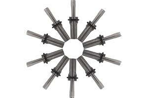 HOFURME 10 Pcs Rock Splitting Wedges, Masonry Chisels, 5/8 Inch Wedge and Feather Shims, Heavy Duty Rock Splitting Wedges for Marble Rocks Concrete Granite