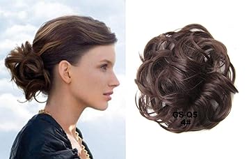 4 Hi Girl Ladies Synthetic Wavy Curly Messy Mess Dish Hair Bun