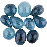CRYSTALIS (10pcs) Offy Mine Aquamarine Natural Loose Gemstone Wholesale Bulk Cabochons Jewelry Making Supply, Chakra Healing Polished Stone, DIY, Gem Collection (5-8mm)