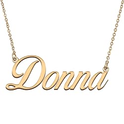 HUAN XUN Customized Custom Simple Any Name Necklace