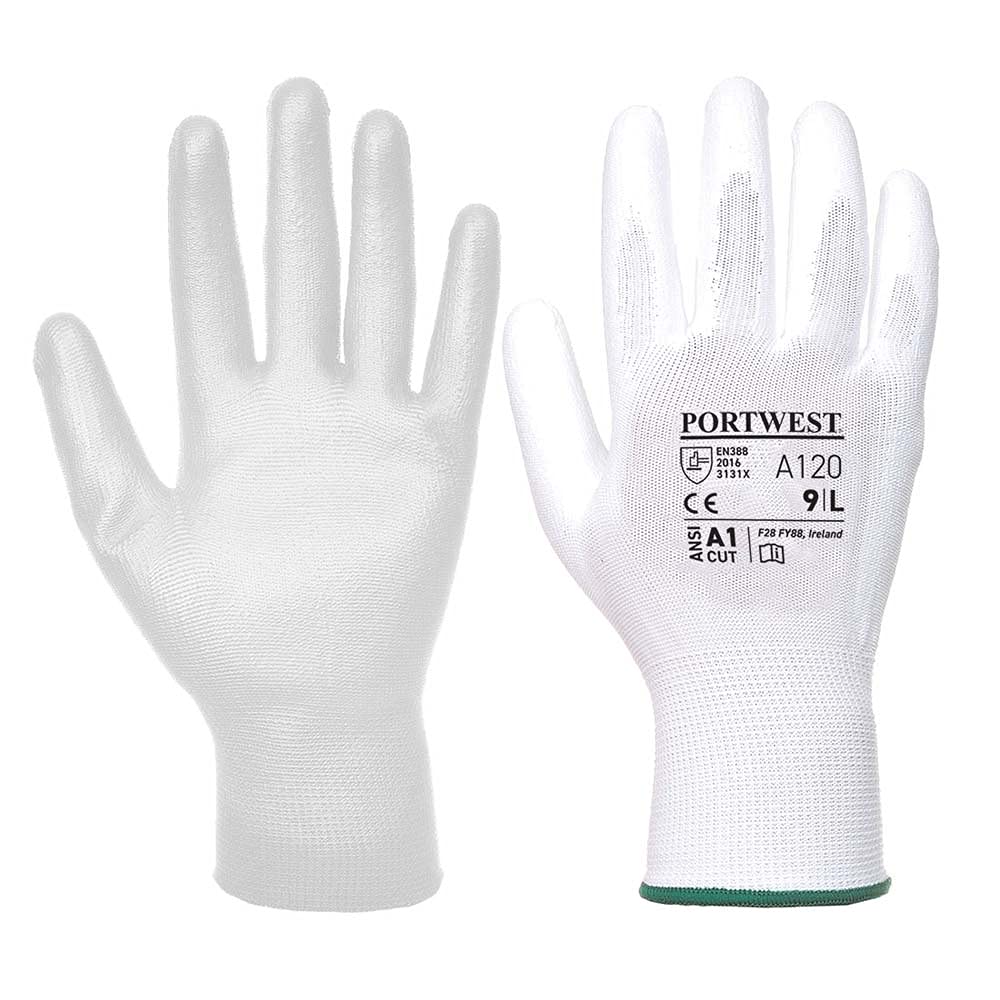 Portwest A120 Breathable PU Palm Glove White, 3X-Large
