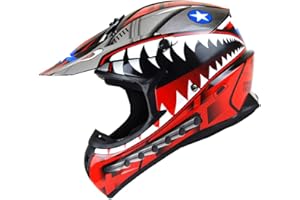 1Storm Adult Motocross Helmet BMX MX ATV Dirt Bike Downhill Mountain Bike Helmet Racing Monster Shark Style HKY_SC09S