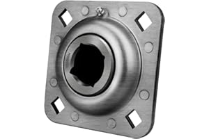 NOOTO FD209RM 1-1/8" Square Bore Disc Harrow Flange Bearing Unit for Farming Applications FlexKing Kewanee Sunflower Replaces FD209R(RM) DHU1-1/8S-209 B2725 DHU118S209 B238799B 900918 FD209-1.1/8SQ