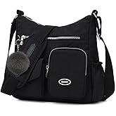 SUKRY Nylon Crossbody Bag for Women with Anti theft RFID Pocket, Waterproof Shoulder Bag Travel Purses and Handbag