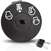 Lawn Mower Ignition Switch 4 Position with Key 7 terminals Compatible with Husqvarna AYP Craftsman Poulan Sears Lawn Mower Rider Replace# 193350 532193350